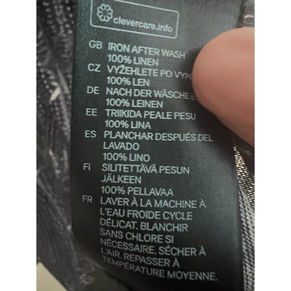 Isabel Marant H&M Linen Top Slate Blue Print Knit Blouse Size 10 Brand New - Picture 7 of 9